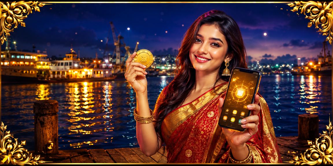নারায়ণগঞ্জের তরুণী মোবাইলে jeta77 বোনাস অফার চেক করছেন